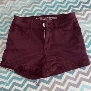 Burgundy American Eagle shorts